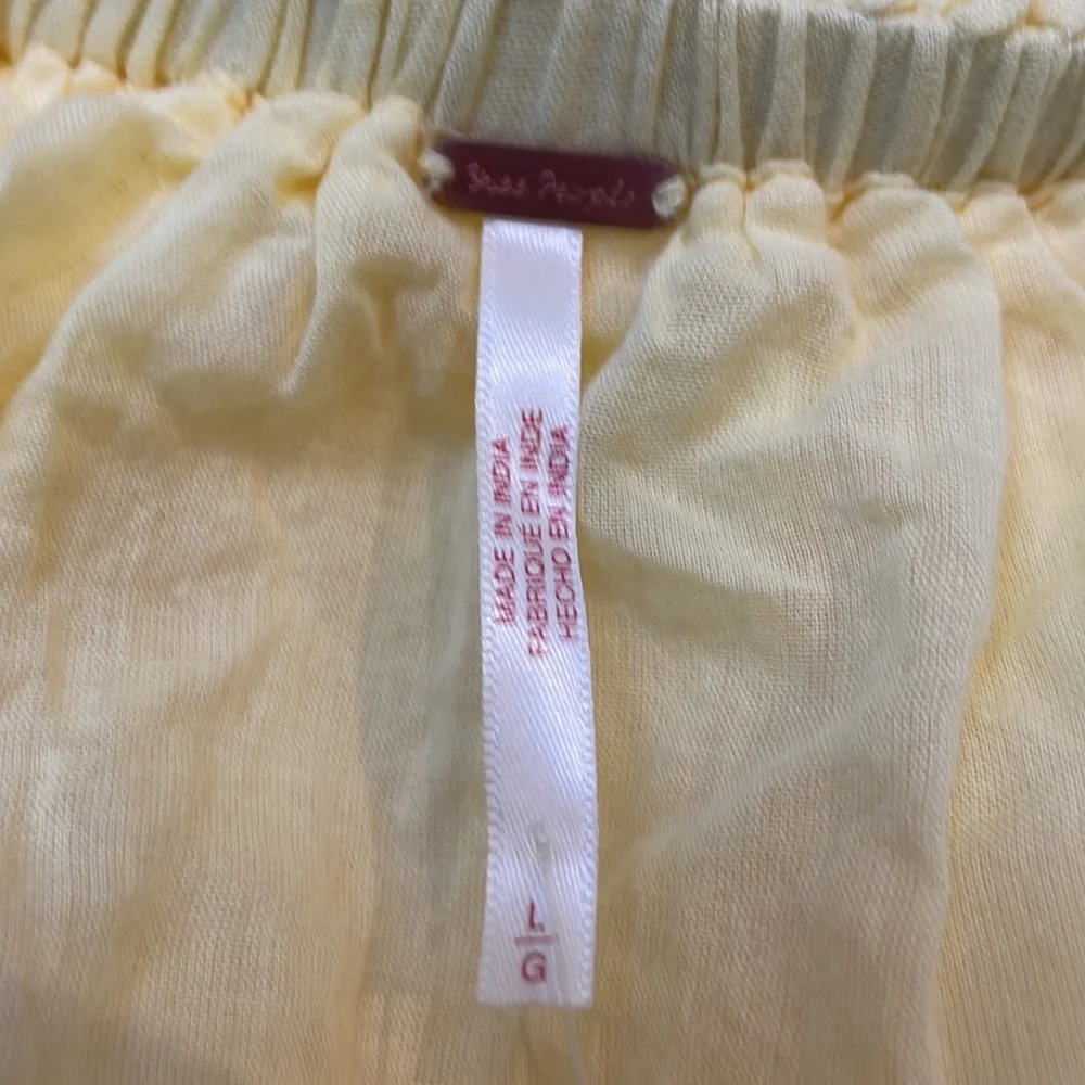 Free People Taking Sides Yellow Ruffled Mini Dress - Picture 14 of 16